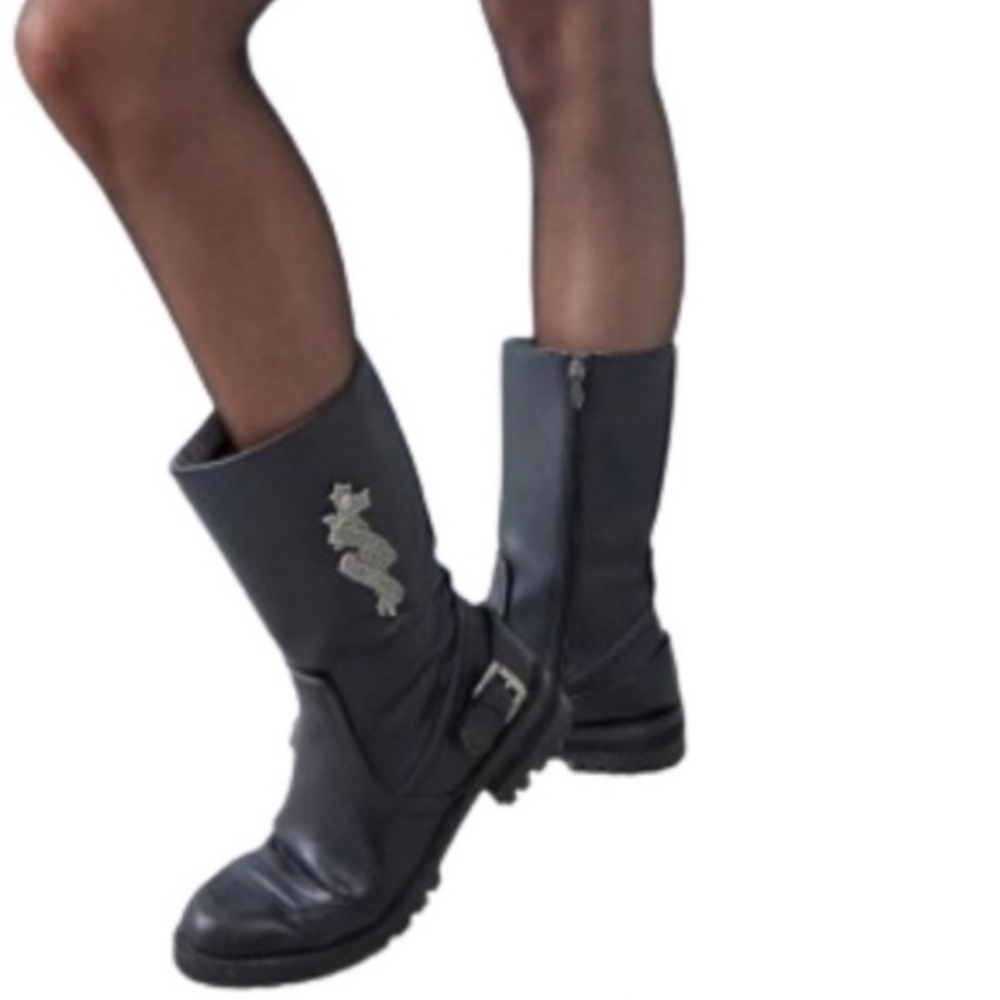 Harley-Davidson Leather Boots With Shield Logo 8.5